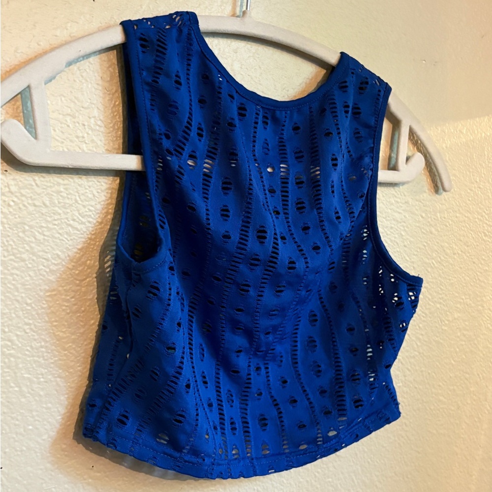 Cropped Blue Net Club Shirt S